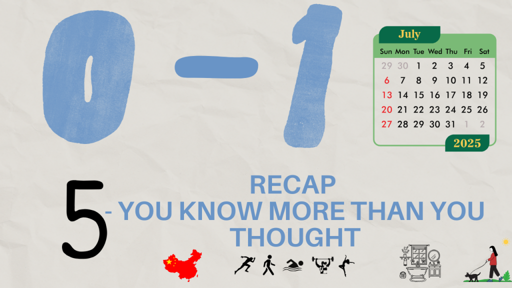 5 Recap – you know more than you thought