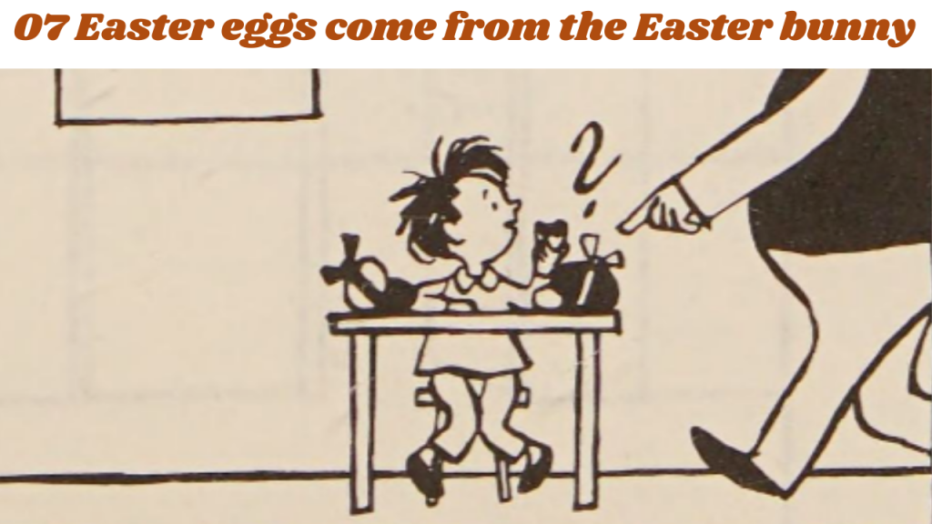 07 Easter eggs come from the Easter bunny