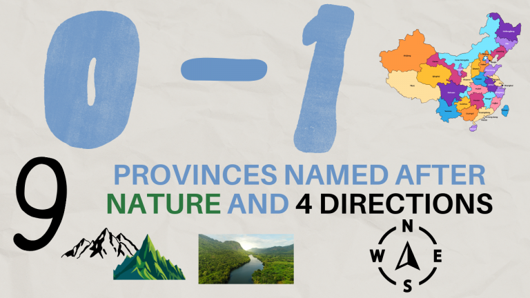 9 Provinces named after nature and 4 directions