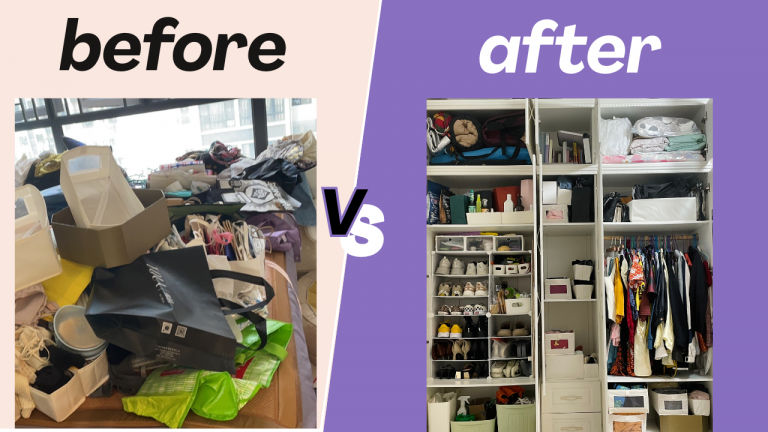 Touring my newly organized closet