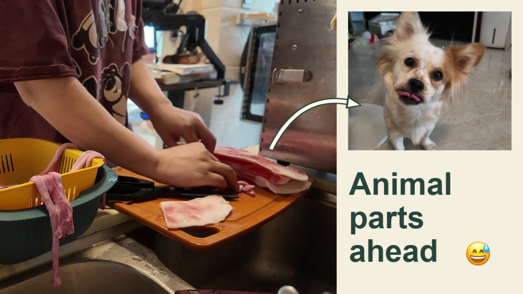 Making homemade treats for my dog