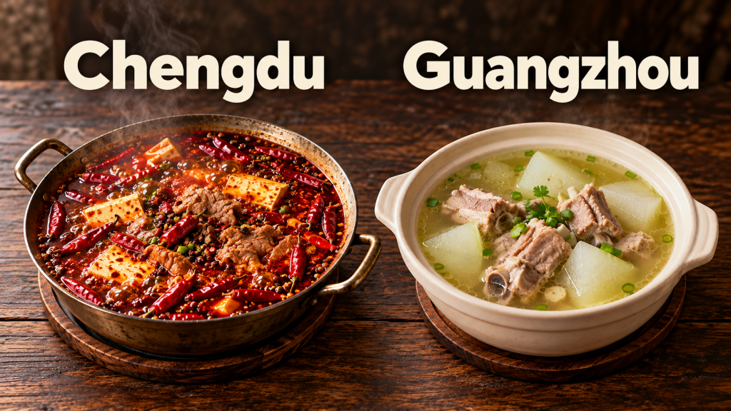 Chengdu and Guangzhou: two cities, different tastes